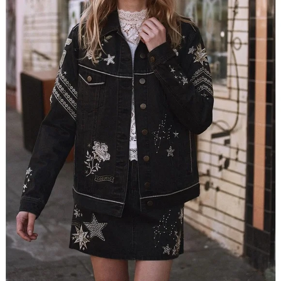 Spell Celestial Embellished Denim Skirt - Picture 6 of 15